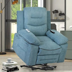 Fauteuil de massage inclinable pour seniors - Remontée assistée, massage réglable, fonctions chauffantes, inclinaison infinie et poche latérale