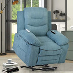 Fauteuil de massage inclinable pour seniors - Remontée assistée, massage réglable, fonctions chauffantes, inclinaison infinie et poche latérale