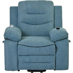 Fauteuil de massage inclinable pour seniors - Remontée assistée, massage réglable, fonctions chauffantes, inclinaison infinie et poche latérale