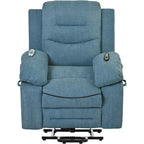 Fauteuil de massage inclinable pour seniors - Remontée assistée, massage réglable, fonctions chauffantes, inclinaison infinie et poche latérale
