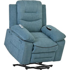 Fauteuil de massage inclinable pour seniors - Remontée assistée, massage réglable, fonctions chauffantes, inclinaison infinie et poche latérale