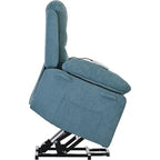 Fauteuil de massage inclinable pour seniors - Remontée assistée, massage réglable, fonctions chauffantes, inclinaison infinie et poche latérale