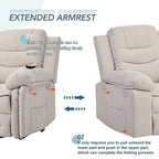 Fauteuil de massage inclinable pour seniors - Remontée assistée, massage réglable, fonctions chauffantes, inclinaison infinie et poche latérale
