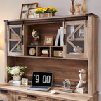 Bureau de ferme, bureau de direction en bois avec station de recharge