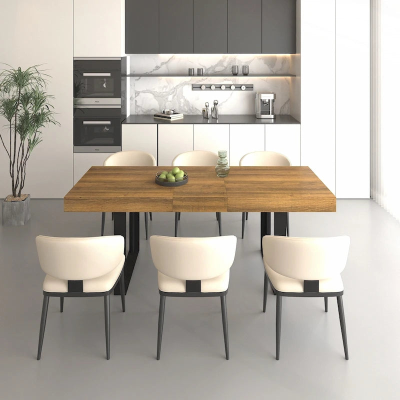 Table de salle à manger extensible polyvalente pour les grandes réceptions, améliorant l'expérience culinaire