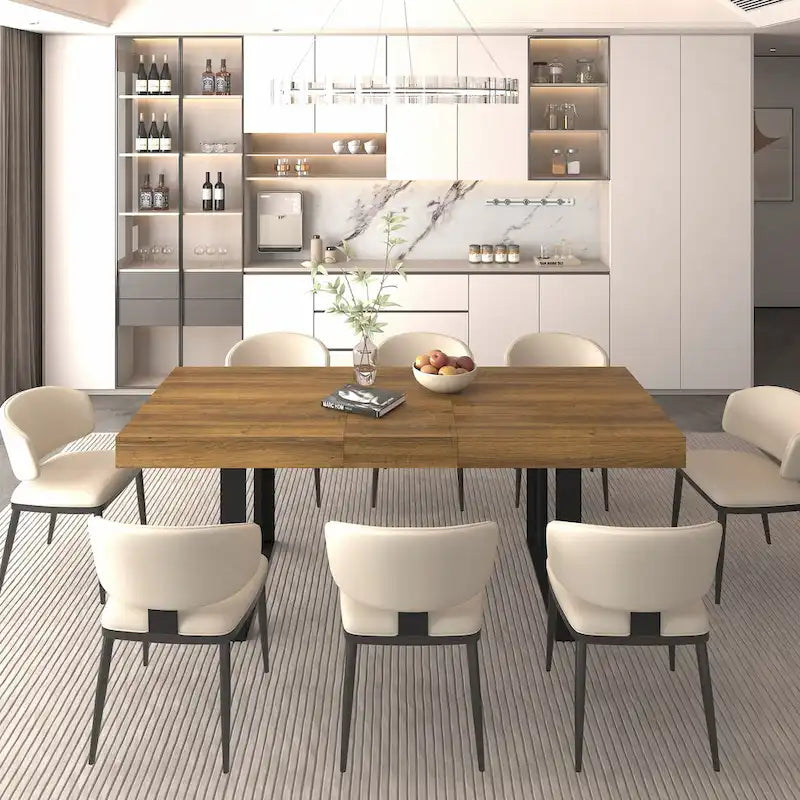 Table de salle à manger extensible polyvalente pour les grandes réceptions, améliorant l'expérience culinaire