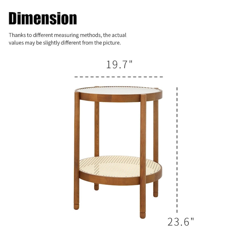 Ensemble table basse de ferme moderne, tables gigognes rondes en bois et tables d'appoint.