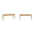 Banc de salle à manger capitonné effilé, style Mid-Century Modern