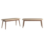 Banc de salle à manger capitonné effilé, style Mid-Century Modern