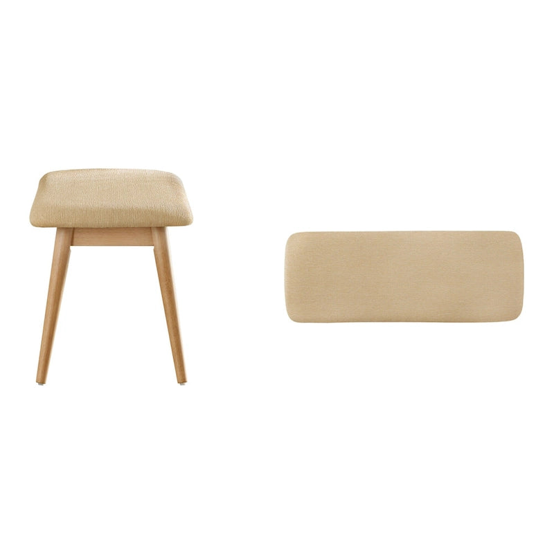 Banc de salle à manger capitonné effilé, style Mid-Century Modern