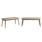 Banc de salle à manger capitonné effilé, style Mid-Century Modern