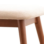 Banc de salle à manger capitonné effilé, style Mid-Century Modern