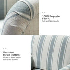Fauteuil rayé classique et contemporain avec pieds tournés