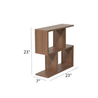 Table d'appoint rectangulaire Lon à 4 étagères, table d'appoint étroite de 23 pouces
