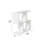 Table d'appoint rectangulaire Lon à 4 étagères, table d'appoint étroite de 23 pouces