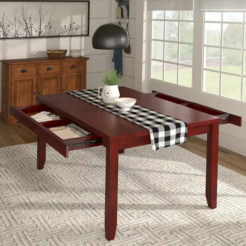 Table à manger rectangulaire en bois