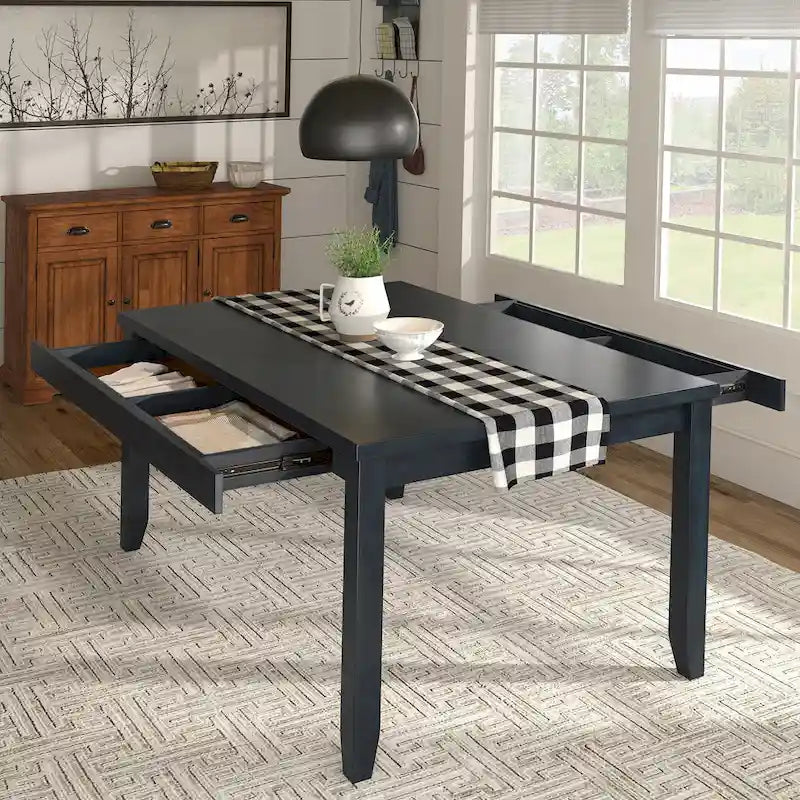 Table à manger rectangulaire en bois