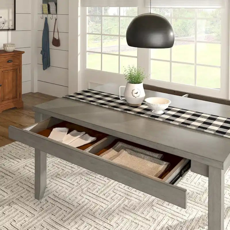 Table à manger rectangulaire en bois