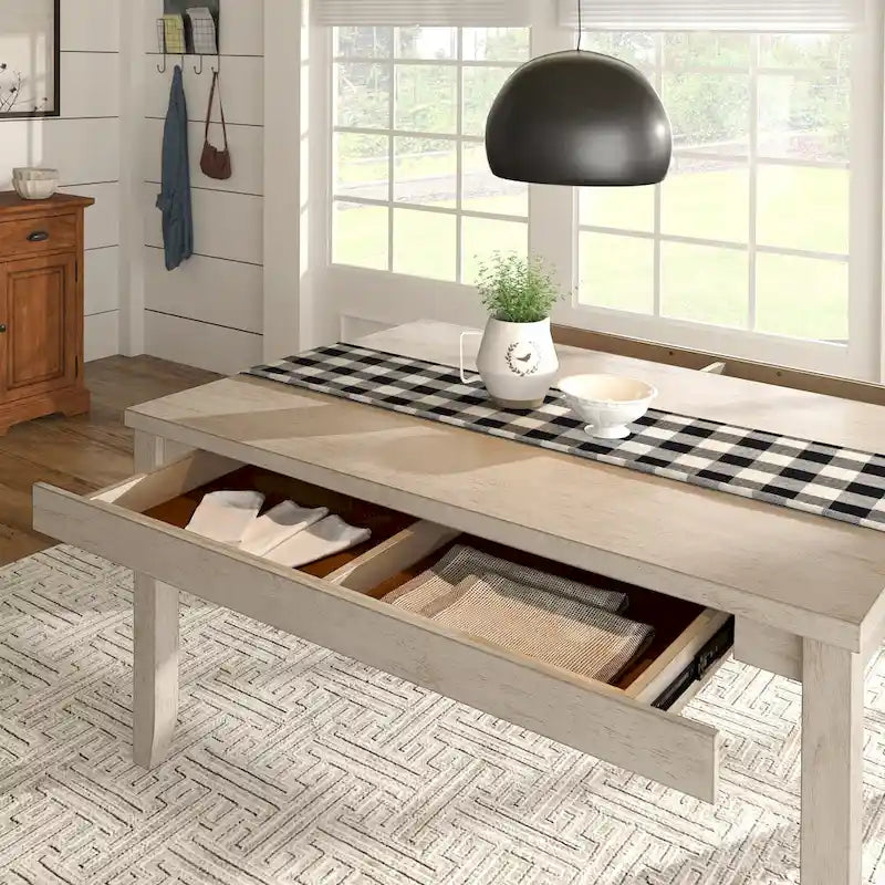 Table à manger rectangulaire en bois
