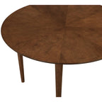 Table à manger ronde à pieds de 47 pouces Noyer