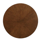 Table à manger ronde à pieds de 47 pouces Noyer