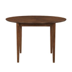 Table à manger ronde à pieds de 47 pouces Noyer