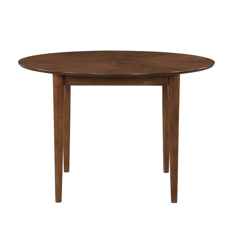 Table à manger ronde à pieds de 47 pouces Noyer
