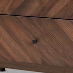 Commode à 3 tiroirs en noyer, style Mid-Century Modern