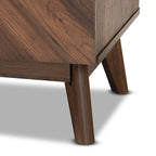 Commode à 3 tiroirs en noyer, style Mid-Century Modern