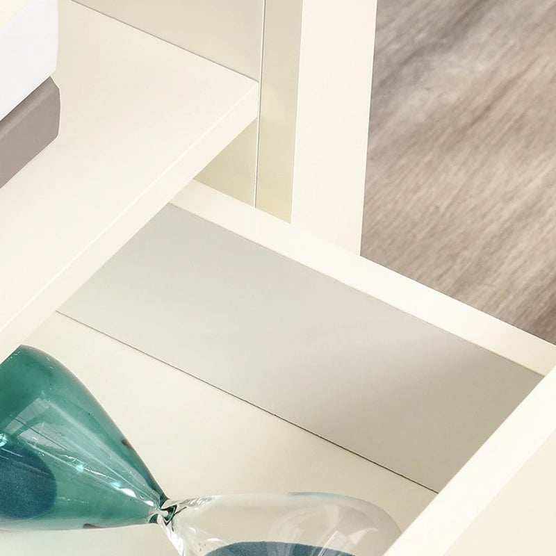 Meuble TV d'angle jusqu'à 50 pouces Meuble TV console de salon avec 2 tiroirs et 1 compartiment de rangement