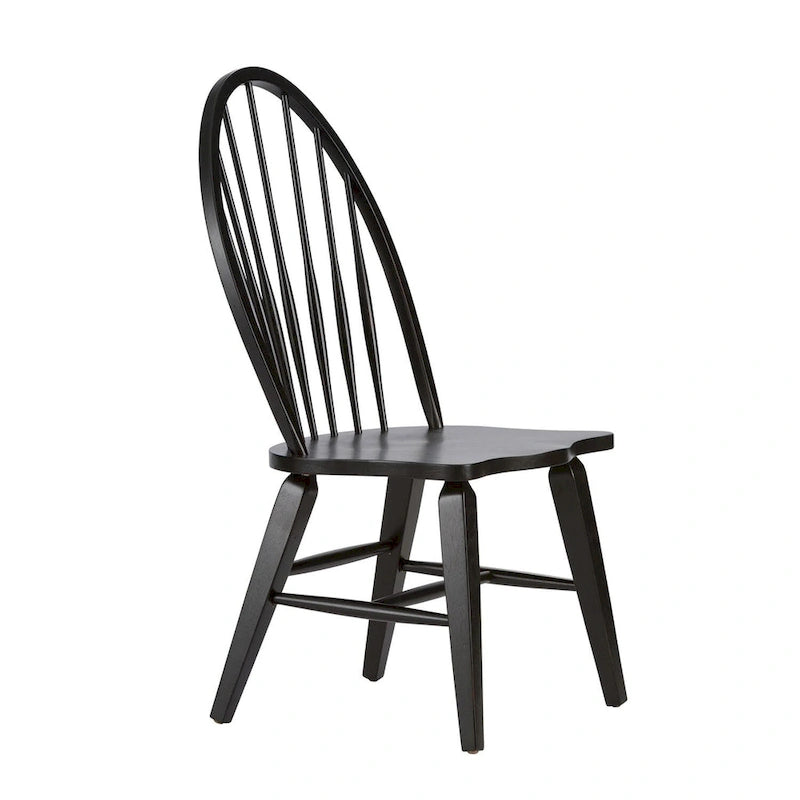 Chaise latérale noire (ensemble de 2)