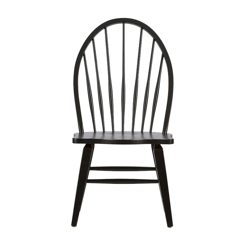 Chaise latérale noire (ensemble de 2)