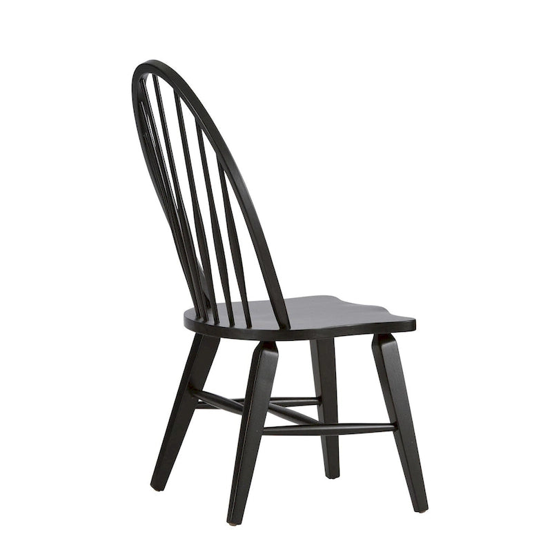 Chaise latérale noire (ensemble de 2)