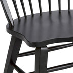 Chaise latérale noire (ensemble de 2)