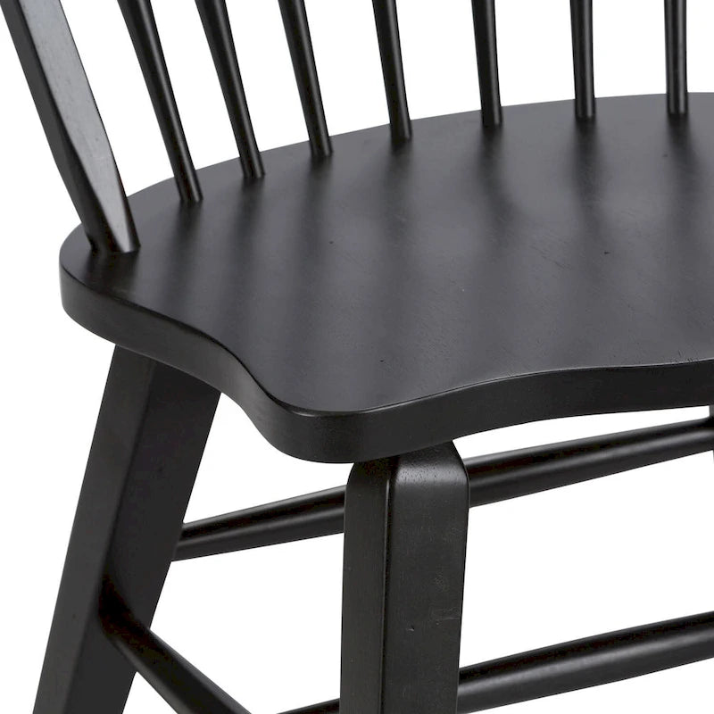 Chaise latérale noire (ensemble de 2)