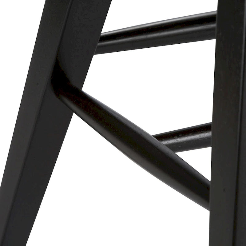 Chaise latérale noire (ensemble de 2)