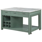 Îlot de cuisine en bois style ferme avec rangements multiples