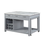 Îlot de cuisine en bois style ferme avec rangements multiples