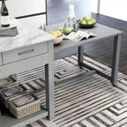 Îlot de cuisine en bois style ferme avec rangements multiples