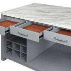 Îlot de cuisine en bois style ferme avec rangements multiples