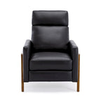 Fauteuil inclinable à pousser en cuir pleine fleur