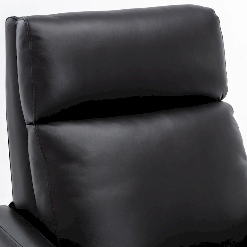 Fauteuil inclinable à pousser en cuir pleine fleur