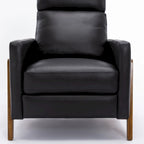 Fauteuil inclinable à pousser en cuir pleine fleur