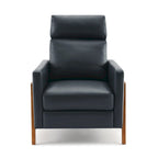 Fauteuil inclinable à pousser en cuir pleine fleur