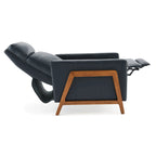 Fauteuil inclinable à pousser en cuir pleine fleur