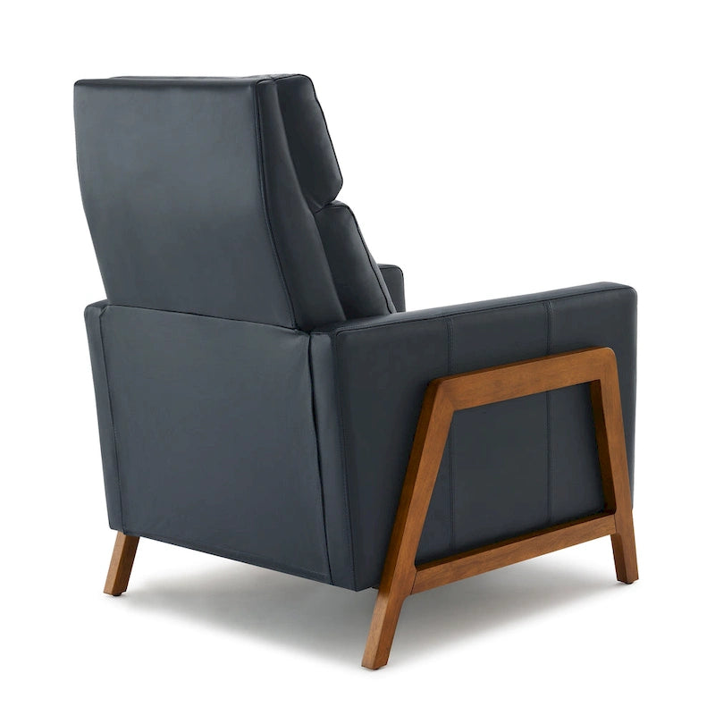Fauteuil inclinable à pousser en cuir pleine fleur