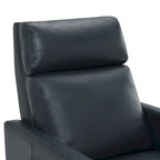 Fauteuil inclinable à pousser en cuir pleine fleur
