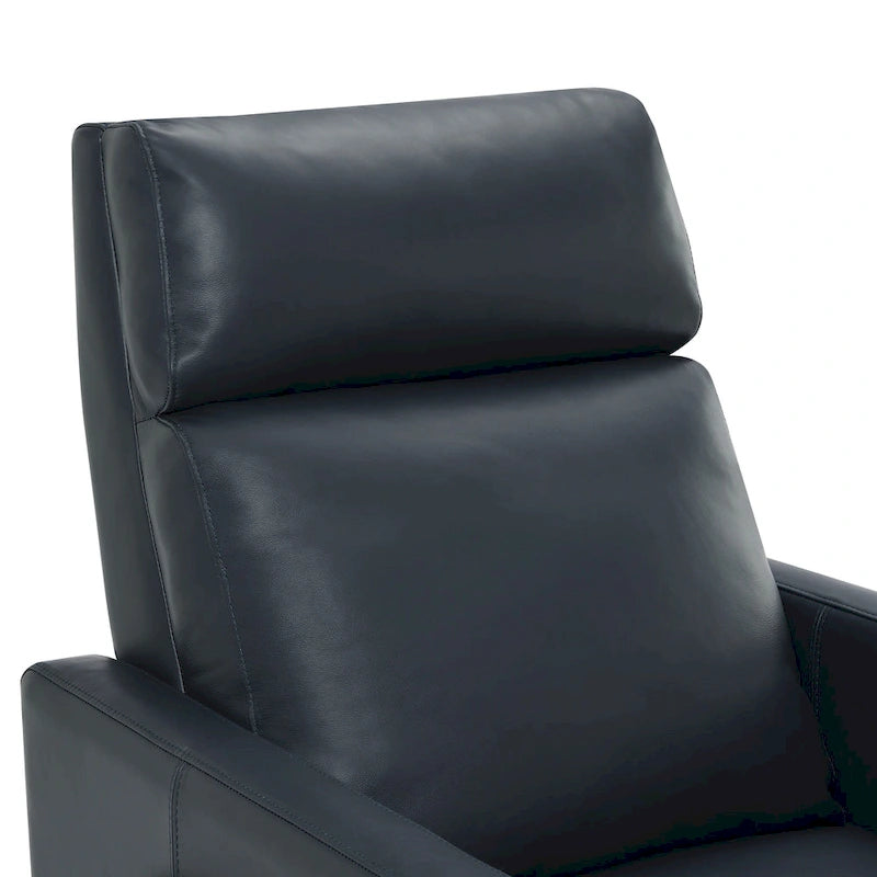 Fauteuil inclinable à pousser en cuir pleine fleur