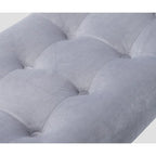 Banc de bout de lit, Banc d'entrée, Repose-pieds moderne en tissu pour couloir avec pieds en bois