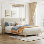 Queen Size Platform Bed with Metal Legs